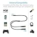 Headset Mic Adapter Headphone Y Splitter 3.5mm Male to 2 Female Audio Jack Splitter Cable with Separate Headphone/Microphone Plugs for PS4, Gaming Headset, Xbox One, PC, Notebook, Smartphone, Tablet