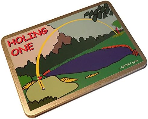 GOLF – Holing One - The QUIKKY 18-hole golf board game in a slim hinged lid tin