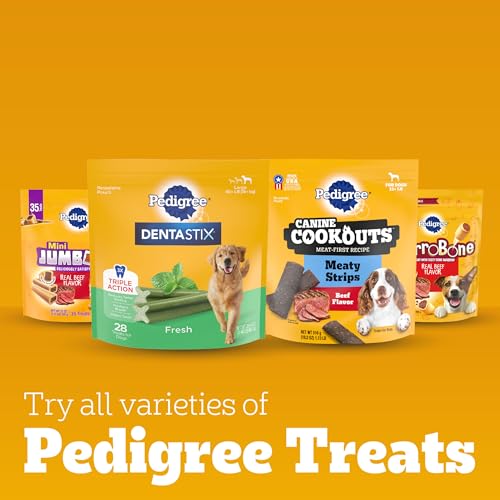 PEDIGREE DENTASTIX LARGE DOG DENTAL CARE TREATS ORIGINAL, BEEF & FRESH VARIETY PACK, 2.73 LB.PACK (51 TREATS)