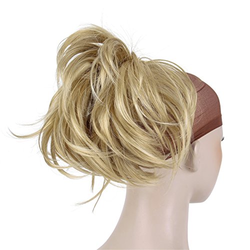 Onedor 12 Inch Adjustable Messy Style Ponytail Hair Extension Synthetic Hair-Piece with Jaw Claw (24H613)