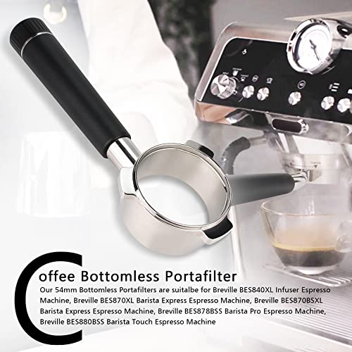 VanlonPro Bottomless Portafilter 54mm for Breville,Replacement Breville