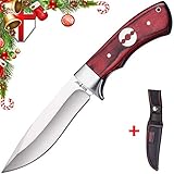 Grand Way Hunting Survival Fixed Blade Knife - Bushcraft Knife with Wood Handle for Hiking and Fishing - Good for Camping and Travels - Dependable Bowie Knife for Defense FL 168140