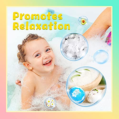 Light Up Kids Bath Bombs with Surprise Inside, Huge Bath Bombs for Kids