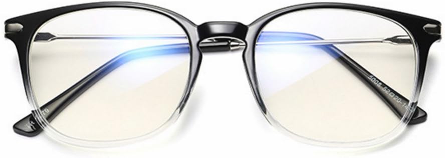 JXY Unisex Reading Glasses for Protection against Computer Radiation (Black and Transparent).