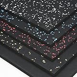 IncStores Premium 3/8in x 4ft x 6ft Rubber Gym Flooring Mats - Vulcanized Rubber Flooring Equipment Mats