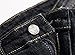 Aiyino Men's Ripped Slim Straight Fit Biker Jeans With Zipper Deco,US 32,Black