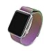 Blesihu Watch Band for Apple Watch,Stainless Steel Magnetic Closure Clasp Milanese Milanese Loop Mesh Band for Apple Watch Sport Rainbow 38mm