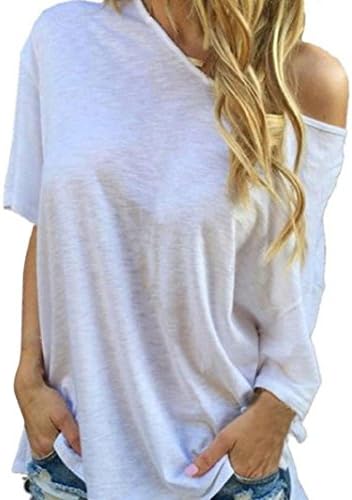 OVERMAL Bloues-Women's Sleeve Casual Tops T-Shirt (XXX-Large, White )