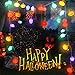 Brizled Skull Pumpkin Halloween Lights, 32 LED 13.12ft Pumpkin Lights Skull Lights string, Battery Jack-O-Lantern Halloween String Lights, Indoor & Outdoor Party and Halloween Decorations, Multicolor