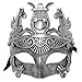 Silver/Black Flying Butterfly Women Mask & Silver Roman Warrior Men Mask Venetian Couple Masks for Masquerade/Party/Ball Prom/Mardi Gras/Wedding/Wall Decoration