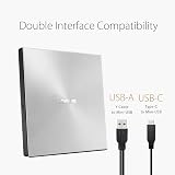 ASUS SDRW-08U9M-U External UltraSlim DVD Writer USB C A Mac Compatible view 4