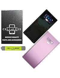 CELL4LESS   Tapa trasera de cristal compatible con Samsung Galaxy Note 9 (incluye lente de cámara, adhesivo y herramienta de extracción)