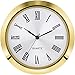 Hicarer 2-1/8 Inch (55 mm) Quartz Clock Fit-up/Insert, Fit Diameter 1.97 Inch (50 mm) Hole, Zinc-Alloy Metal Case, Roman Numeral (Gold)