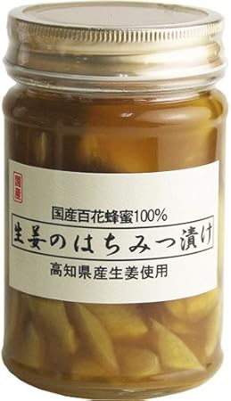 Amazon 桑原ハニーガーデン 国産百花蜂蜜100 生姜のはちみつ漬け 高知県産生姜使用 400g 桑原ハニーガーデン ドラッグストア
