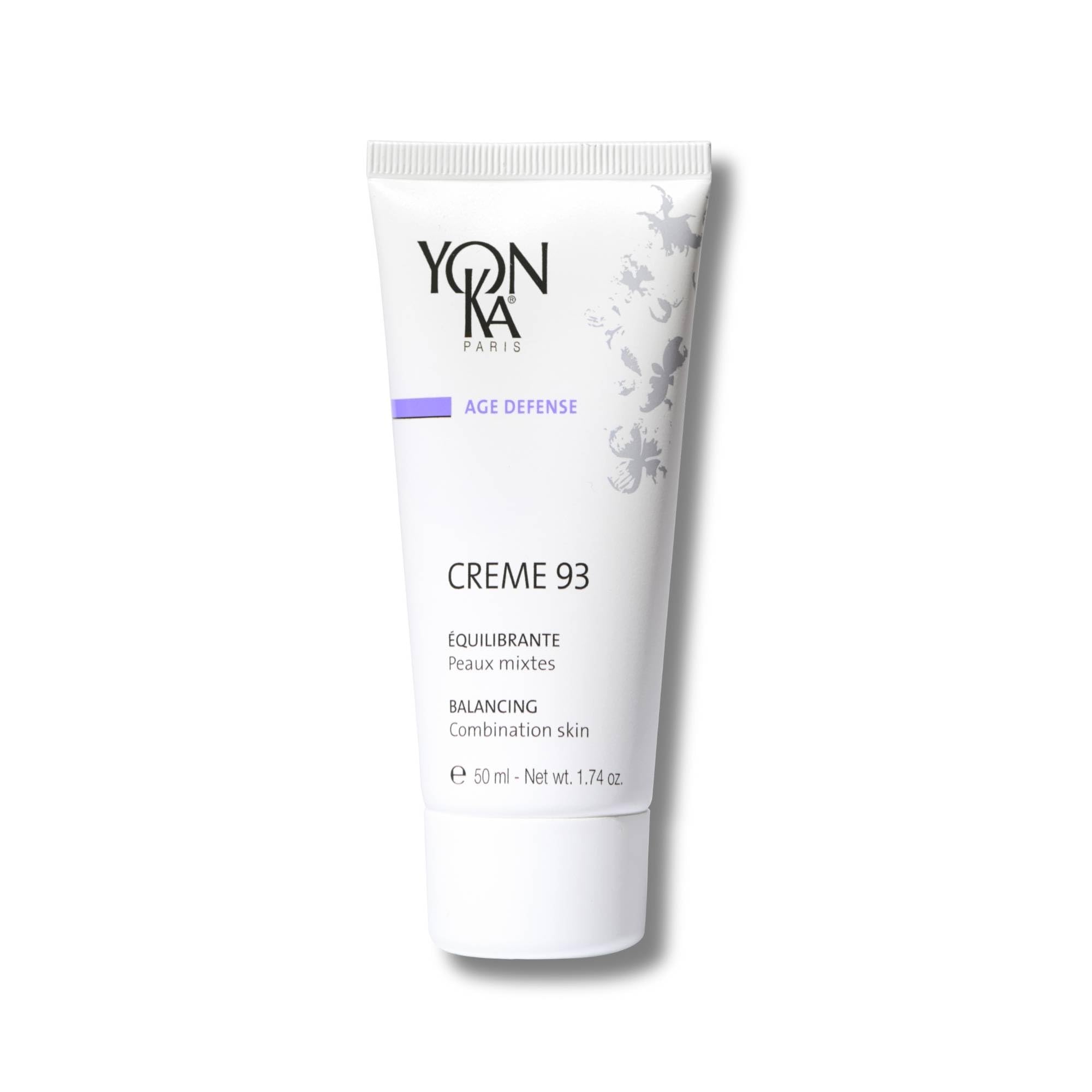 Creme93 Mattifying Face Cream Yonka 50ml | Re-establishes, Maintains Balance Without Drying Out the Skin | Fast-Absorbing | 96% Natural Origin, Vitamins A, C and E