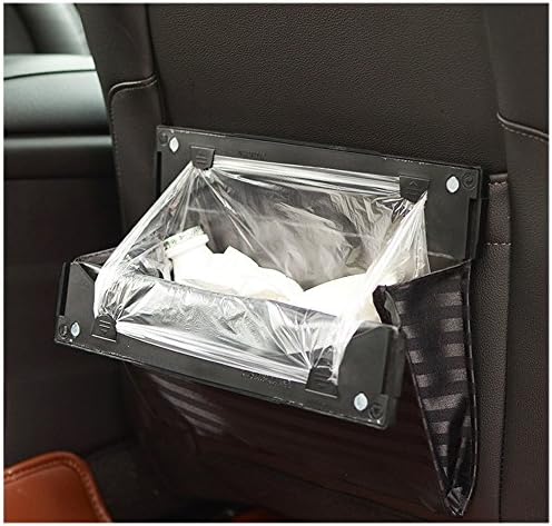 Car Back Seat Folding Drive Black Garbage Can Auto Products Wastebasket Trash Can with 10 Pcs Garbage Bags