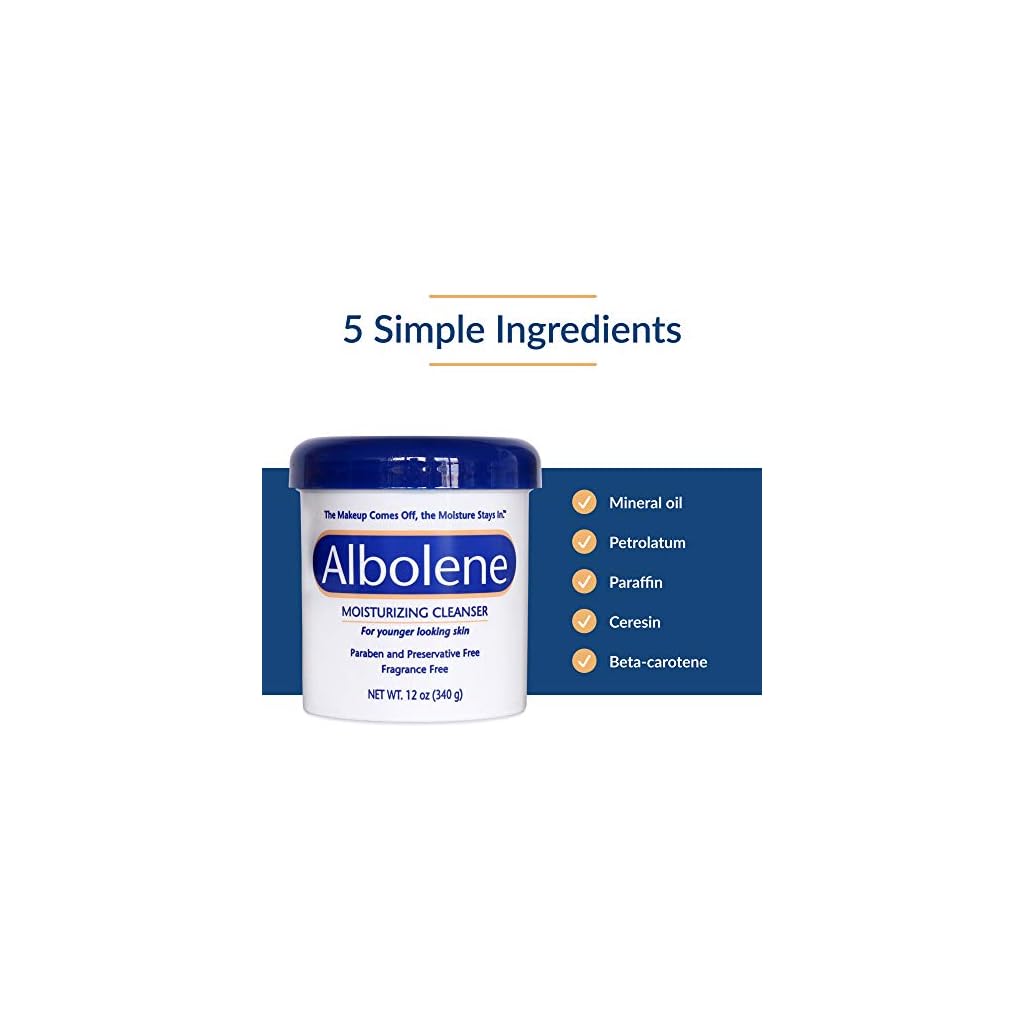 Albolene Face Moisturizer and Makeup Remover, Facial Cleanser and