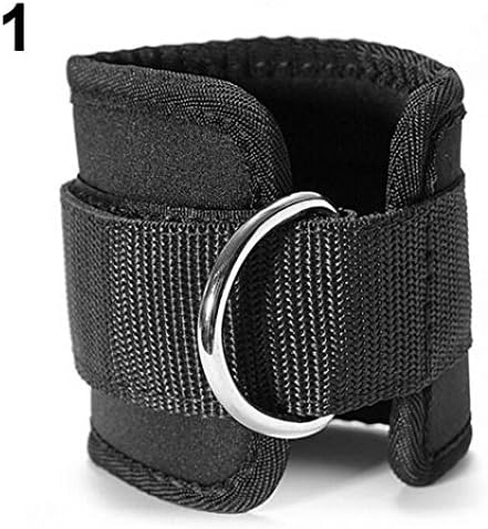 giveyoulucky 1Pc Ankle Strap D-ring Multi Gym Cable Attachment Thigh Leg Pulley Exercise - Black