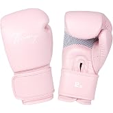 FLUORY Boxing Gloves for Men and Women, Muay Thai MMA Training Gloves | PU leather shell with high-density foam padding. 3 colors and 5 sizes from 8oz to 16oz for bag, pad and sparring work.