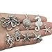 Youdiyla 58 PCS Beach Charms Collection - Mixed Starfish Seashells Conch Sea Horse Octopus Mermaid Dolphin Metal Alloy Pendants (Silver HM72)