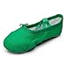 MSMAX Kids Canvas Ballet Shoes Women Ponite Dancing Flats Green 13 M US Little Kid