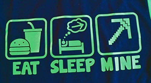 Boy's Eat Sleep Mine Pajamas All Over Print 7 to 14 Years