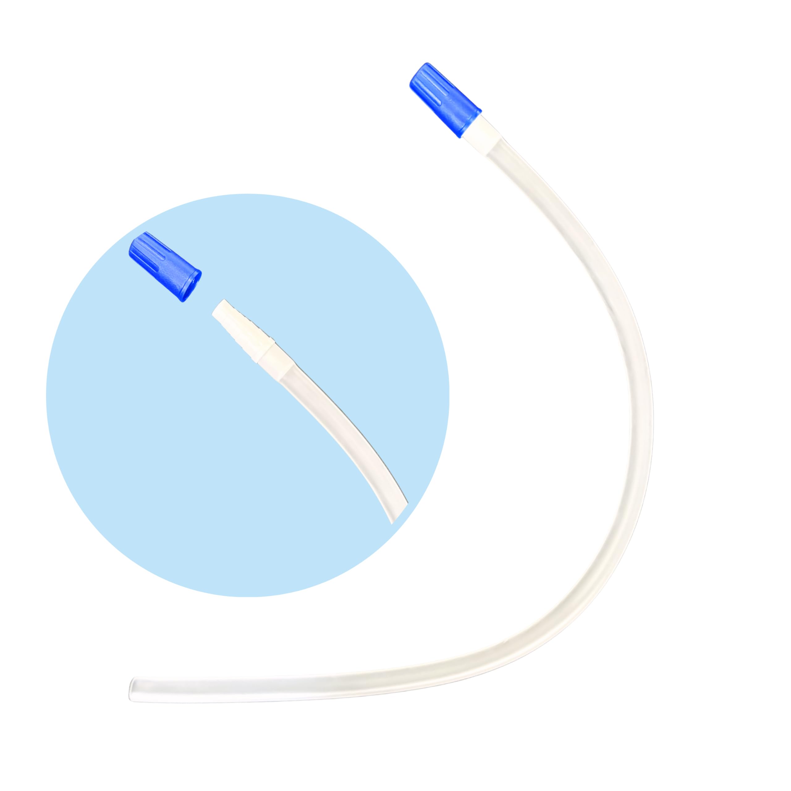 Photo 1 of 5-Pack 18 Inch Leg Bag Extension Tubing - Sterile, Latex-Free, Medical-Grade Silicone - 45cm Length with Connector Catheter Supplies Tubes