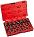 Neiko 04204A Hex Head Multi-Spline Screw and Bolt Extractor 25-Piece Set | 1/8" to 7/8" by 1/32" Increment