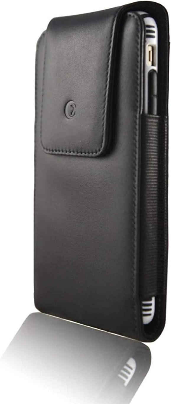 monsoon [Alpha] Genuine Leather Case Holster with Belt Clip for iPhone 12 / iPhone 12 PRO / iPhone 11 / XR - fits 6.1" iPhone with Slim Case