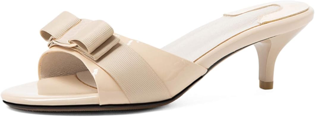 kitten heel mule sandals