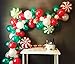 126pcs Merry Christmas Balloon Arch Garland Kit Green Red White Latex Balloons Candy’s Foil Balloons Balloon Tie Tools Adhesive Dots for Christmas Party Decorations