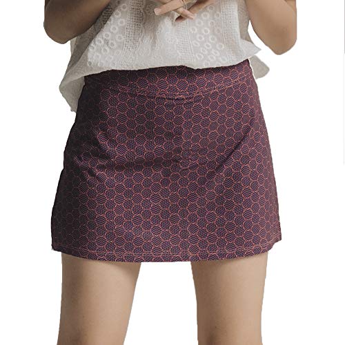 ryandrew Women's Active Athletic Skort Lightweight Quick Dry Skirt for Running Tennis Golf Workout Anytime Casual (Extra-Light red, S) - Thumbnail 6