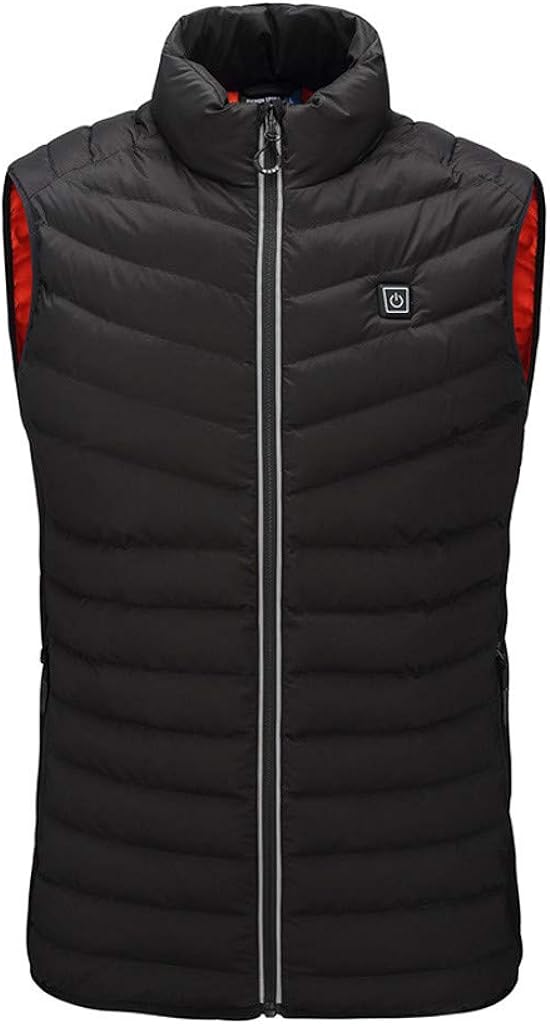 Houshelp Mens Heated Vest USB Electric Heated Vest Charging Heating Vest for Outdoor Camping 