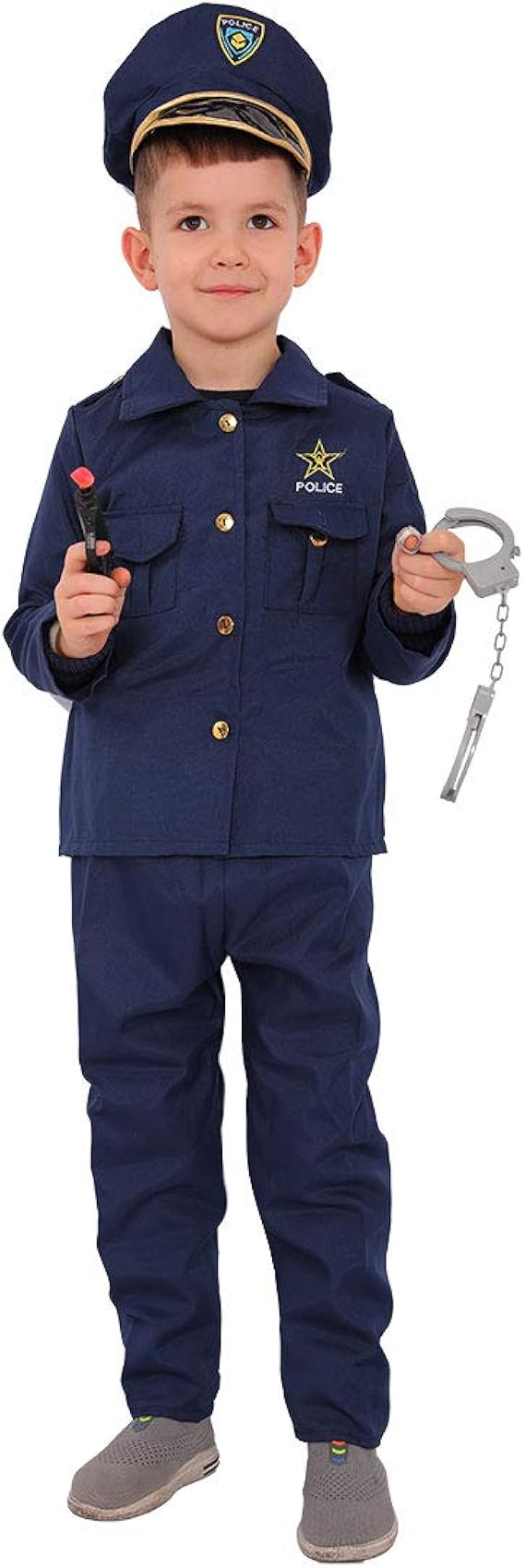 Amazon Co Jp Giaford 子供用 警察官コスチューム ロールプレイ ごっこ遊び用 3 10歳 S 3 4t ブルー Gs 2 服 ファッション小物