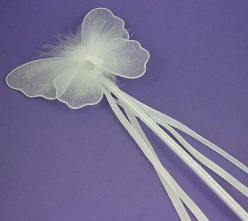 ''White '' Kids / Girls / Children Magic Fairy / Angel Princess / Butterfly Wand by letechest (TM)