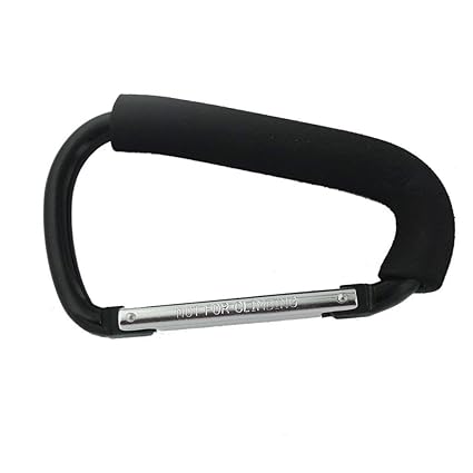 HAME Baby Stroller Clip Hooks Baby Pushchair Pram Hanger Baby Shopping Bag Holders (Black)