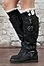 The Original Button Boot Socks with Lace Trim Boutique Socks by Modern Boho Black One Size