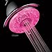 Luminex by PowerSpa 7-Color 4-Setting LED Shower Head with Air Jet LED Turbo Pressure-Boost Nozzle Technology LED colors change automatically every few seconds