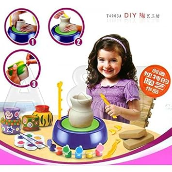 Friend&fun A2b Imaginative Arts Pottery Wheel Game and Learn Educational Toy_Blue