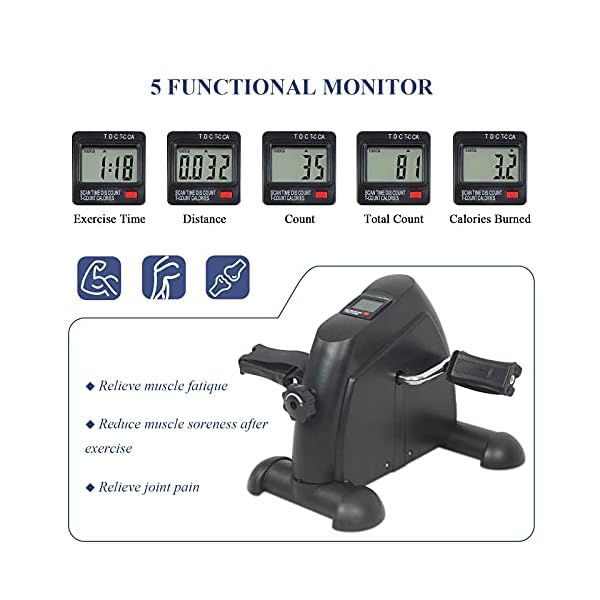 CAMORSA-Mini-Exercise-Bike-Portable-Home-Pedal-Exerciser-with-LCD-Display-Indoor-Exercise-Bike-for-Leg-Arm-Training-Under-Desk-Bike-Adjustable-Resistance CAMORSA Mini Exercise Bike, Portable Home Pedal Exerciser with LCD Display, Indoor Exercise Bike for Leg Arm Training…