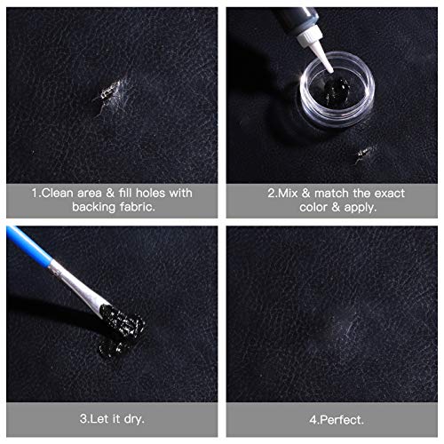 Leather Repair Kit, Vinyl Filling Repair Scratches Kit, Small Holes