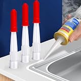 Medo 12 Pieces Silicone Caulking Nozzles with Red Caps Replacement Tool Kit view 6