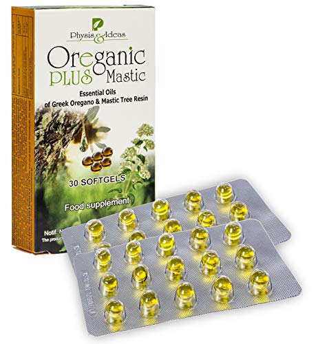 Oreganic Plus Mastic - Oregano Oil with Mastic Oil Capsules - Revolutionary Essential Oils Wellness Formula - Immune System Booster and Intestinal Support - Non-GMO - 30 Count Hygiene Pack Blister
