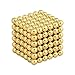 ROPPYAR Magnetic Ball, Magnetic Sculpture Toys for Intelligence Development and Stress Relief (5MM Set of 222 Balls) (Gold)