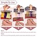 Jeteven Needle Felting Kit 40 Colors Wool Roving DIY with 2 Wool Felt Brushes