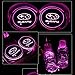 Lntly LED Car Logo Cup Holder Pad Waterproof Bottle Drinks Coaster Built-in Light 7 Colors Changing USB Charging Mat LED Cup Mat Car Atmosphere Lamp 2PCS for Subaru Accessories