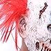 Halloween Clown Mask Full Head Latex Scary Clown Mask with, White, Size Large