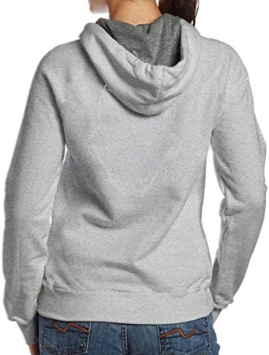 Womens SHARK MAW - Megalodon Teeth Monster Jaw Camping Vintage Hoodie Hooded Sweatshirt Size L Ash