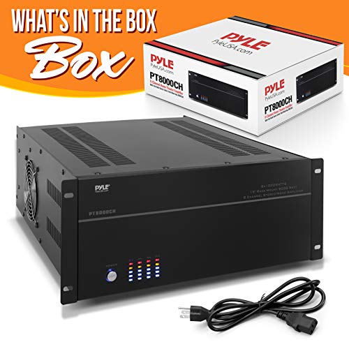 4 MultiZone Stereo Amplifier 19” Rack Mount, Powerful 8000 Watts