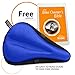 Bikeroo Comfort Bike Seat Cushion - Blue Narrow Padded Gel Cover for Exercise, Mountain & Road Bikes, Universal Fit for Peloton & Stationary Bikes